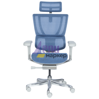 Ергономичен стол ERGOHUMAN IOO ELITE 2 - сива рамка - син