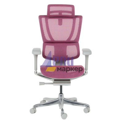 Ергономичен стол ERGOHUMAN IOO ELITE 2 - сива рамка - розов