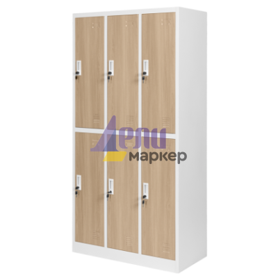 Метален шкаф Carmen CR-1243 K - бял-бук