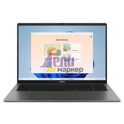 Лаптоп Asus Vivobook S S3607CA-RP036,INTEL ARL H Core Ultra 7 255H 2.0 GHz (24MB Cache, up to 5.1 GHz, 16 cores, 16 Threads); Intel AI Boost NPU, 16." OLED WUXGA(WU) (1920X1200)16:10,LPDDR5 16GB ( on BD),1TB SSD G4,Backlit Num-key, No OS, Matte Gray+Backp