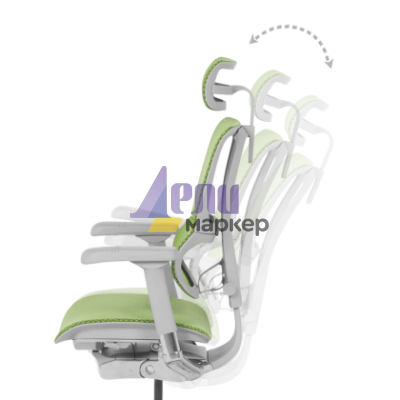 Ергономичен стол ERGOHUMAN IOO ELITE 2 - сива рамка - зелен