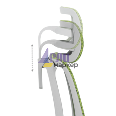 Ергономичен стол ERGOHUMAN IOO ELITE 2 - сива рамка - зелен