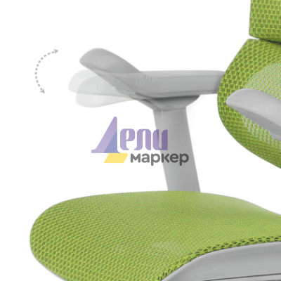 Ергономичен стол ERGOHUMAN IOO ELITE 2 - сива рамка - зелен