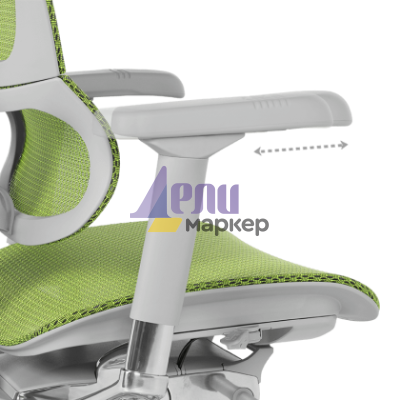 Ергономичен стол ERGOHUMAN IOO ELITE 2 - сива рамка - зелен