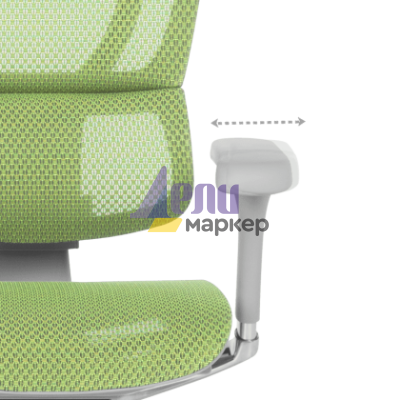 Ергономичен стол ERGOHUMAN IOO ELITE 2 - сива рамка - зелен