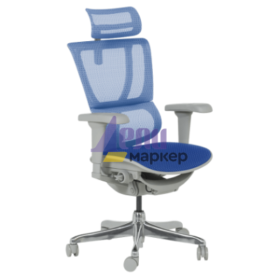 Ергономичен стол ERGOHUMAN IOO ULTRA - сива рамка - син