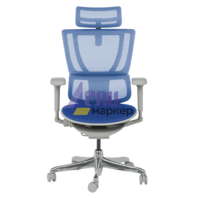 Ергономичен стол ERGOHUMAN IOO ULTRA - сива рамка - син