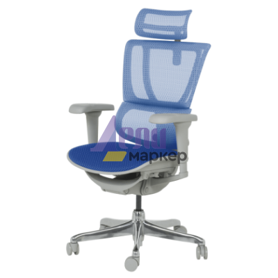 Ергономичен стол ERGOHUMAN IOO ULTRA - сива рамка - син