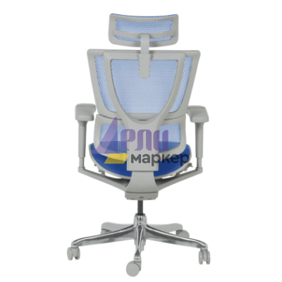 Ергономичен стол ERGOHUMAN IOO ULTRA - сива рамка - син