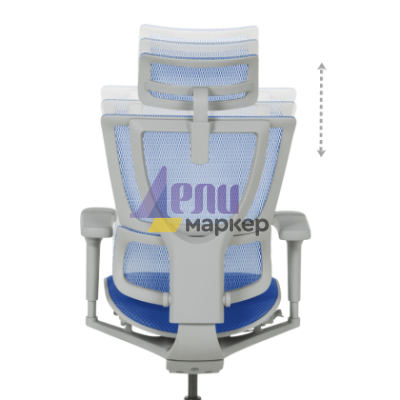 Ергономичен стол ERGOHUMAN IOO ULTRA - сива рамка - син