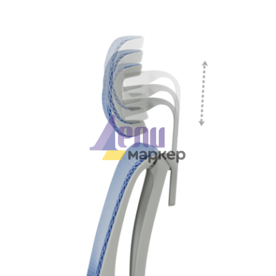 Ергономичен стол ERGOHUMAN IOO ULTRA - сива рамка - син