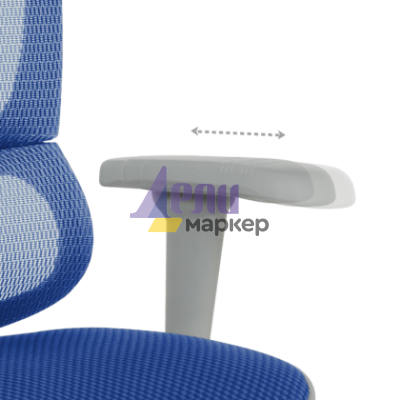 Ергономичен стол ERGOHUMAN IOO ULTRA - сива рамка - син