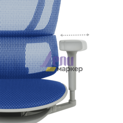Ергономичен стол ERGOHUMAN IOO ULTRA - сива рамка - син
