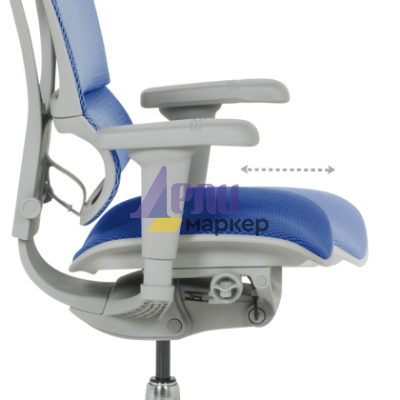 Ергономичен стол ERGOHUMAN IOO ULTRA - сива рамка - син