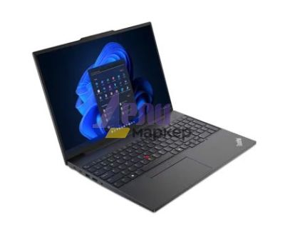 Лаптоп Lenovo ThinkPad E16 G2 Intel Core Ultra 5 125U (up to 4.3GHz, 12MB), 16GB DDR5-5600, 512GB SSD, 16" WUXGA (1920x1200) IPS AG, Intel Graphics, FHD&IR Cam, Backlit KB, Black, WLAN, BT, 3cell, FPR, DOS, 3Y Onsite