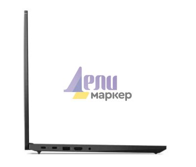 Лаптоп Lenovo ThinkPad E16 G2 Intel Core Ultra 5 125U (up to 4.3GHz, 12MB), 16GB DDR5-5600, 512GB SSD, 16" WUXGA (1920x1200) IPS AG, Intel Graphics, FHD&IR Cam, Backlit KB, Black, WLAN, BT, 3cell, FPR, DOS, 3Y Onsite
