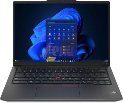 Лаптоп Lenovo ThinkPad E14 Gen 6 AMD, AMD Ryzen 7 7735HS (up to 4.75GHz, 20MB), 32GB(16+16) DDR5-4800, 1TB SSD, 14" WUXGA (1920x1200) IPS AG, AMD Radeon 680M Graphics, FHD&IR Cam, Backlit KB, Black, WLAN, BT, 3cell, FPR, Win11 Pro, 3Y Onsite