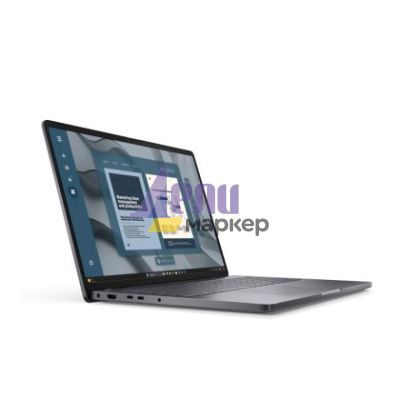 Лаптоп Dell Pro 16 PC16255, AMD Ryzen 5 PRO 230 (22 MB, 6C, up to 4.9 GHz, 16 TOPS NPU), 16.0" FHD+(1920x1200) IPS, AG, 300nits, 1x16 GB, DDR5, 5600 MT/s, 1 TB SSD, AMD Radeon 760M, FHD HDR+IR Cam and Mic, Wi-Fi 6E, FPR, Backlit Kb, Win 11 Pro, 3Y PS, Mag