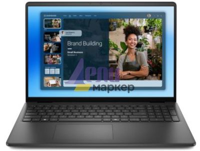 Лаптоп Dell 16 DC16250, Intel Core 5 120U (10 cores, up to 5.0 GHz), 16.0" FHD+(1920x1200) AG, 300nits, 16GB, 2x8GB, DDR5, 5200 MT/s, 1TB M.2 PCIe, Intel Graphics, Cam, FPR, Wi-Fi 6, Backlit Kb, Ubuntu, Carbon Black, 3Y PS