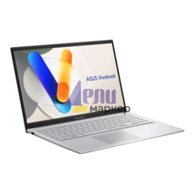 Лаптоп Asus Vivobook X1504VA-BQ2910, Intel 5 120U 1.4 GHz (12MB Cache, up to 5.0 GHz, 10 cores, 12 Threads), 15.6" FHD,(1920x1080),16GB DDR4, SSD 1TB,Backlit Chiclet Keyboard, No OS, Cool Silver