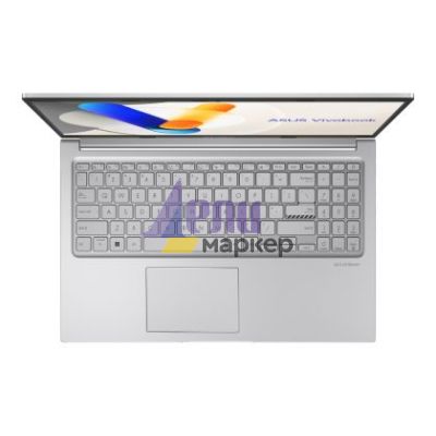 Лаптоп Asus Vivobook X1504VA-BQ2910, Intel 5 120U 1.4 GHz (12MB Cache, up to 5.0 GHz, 10 cores, 12 Threads), 15.6" FHD,(1920x1080),16GB DDR4, SSD 1TB,Backlit Chiclet Keyboard, No OS, Cool Silver