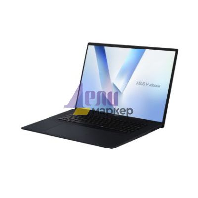 Лаптоп Asus Vivobook M1807HA-S8025, AMD Ryzen 7 260 P 3.8GHz (24MB Cache, up to 5.1 GHz, 8 cores, 16 Threads) up to 16TOPS, 18.4"  WUXGA(WU) 1920x1200 16:10 Bend+300nits AG, IPS 144 Hz,16GB DDR5 ( on BD),1TB SSD,Backlit Keyboard , NO OS,  Quiet Blue