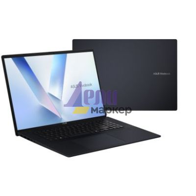 Лаптоп Asus Vivobook M1807HA-S8025, AMD Ryzen 7 260 P 3.8GHz (24MB Cache, up to 5.1 GHz, 8 cores, 16 Threads) up to 16TOPS, 18.4"  WUXGA(WU) 1920x1200 16:10 Bend+300nits AG, IPS 144 Hz,16GB DDR5 ( on BD),1TB SSD,Backlit Keyboard , NO OS,  Quiet Blue