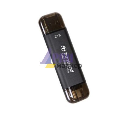 Твърд диск Transcend 2TB, External SSD, ESD310C, USB 10Gbps, Type C/A, Black