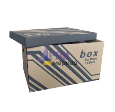 Кашон за класьори и архивни кутии Fornax Картонен, 522x351x305 mm, Кафяв