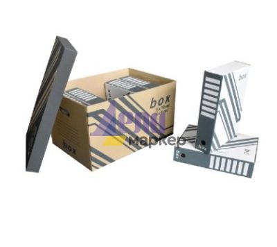 Кашон за класьори и архивни кутии Fornax Картонен, 522x351x305 mm, Кафяв