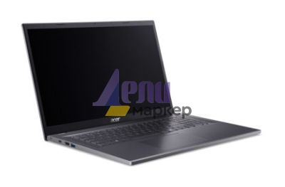 Лаптоп Acer Aspire 17, A17-51M-72HF, Intel Core i7-13620H (10C/16T,up to 4.9GHz, 24MB),17.3" FHD (1920x1080) IPS slim bezel LCD,16GB DDR5 4600MHz,512GB PCIe NVMe SSD, Intel UMA, FHD Cam,WiFi 6E, BT 5.1, No OS, Steel Gray