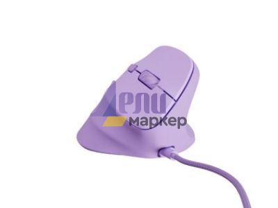 Мишка Natec Vertical Mouse Crake 2 Pro 12800DPI Optical Pure Lavander