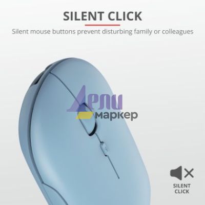 Мишка TRUST Puck Wireless & BT Rechargeable Mouse Blue