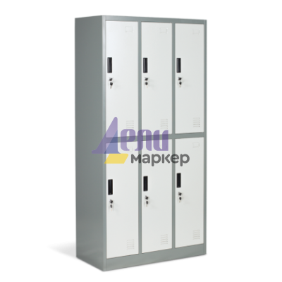 Метален шкаф Carmen CR-1243 K LUX - сив+тъмносив