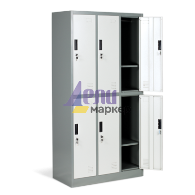 Метален шкаф Carmen CR-1243 K LUX - сив+тъмносив