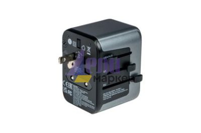 Адаптер Verbatim UTA-03 Universal Travel Adapter with 1 x USB-C PD 30W & QC 3.0 / 2 x USB-C / 2 x USB-A