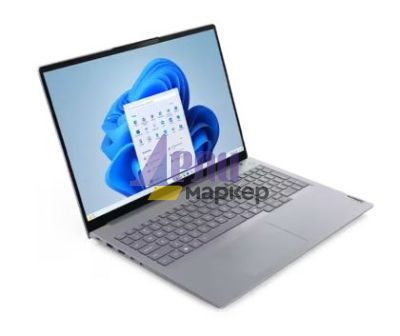 Лаптоп Lenovo ThinkBook 16 G8 Intel Core Ultra 7 255H (up to 5.1GHz, 24MB), 16GB DDR5-5600, 512GB SSD, 16" WUXGA (1920x1200) IPS AG, Integrated Graphics, 1080p&IR Cam, Backlit KB, 3 cell, WLAN, BT, FPR, DOS, 3Y CCI