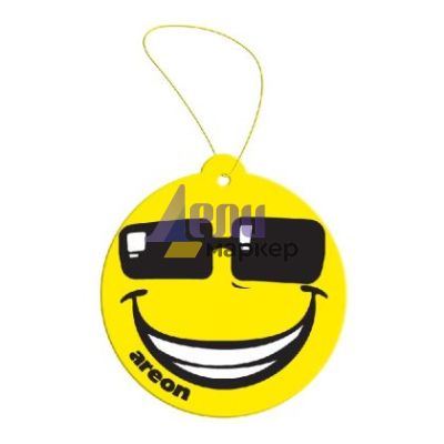 Ароматизатор за кола Ареон Smile Черен Кристал, хартиен