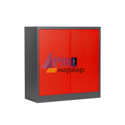 Метален шкаф Carmen CR-1239 E L SAND - червен-графит