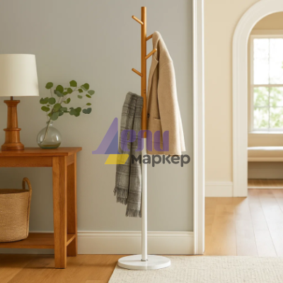 Закачалка за дрехи KOLARI - бук / бял