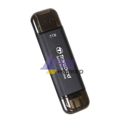 Твърд диск Transcend 1TB, External SSD, ESD310C, USB 10Gbps, Type C/A, Black