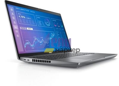 Лаптоп Dell Precision 3571, Intel Core i7-12700H vPro (24 MB, 14 cores, 2.30 GHz to 4.70 GHz), 15.6" FHD 1920x1080, 400 nits, IR Cam, 16 GB, 1 x 16, 4800MHz, DDR5, M.2 2280 512 GB PCIe x4 NVMe, NVIDIA T600, 4 GB, GDDR6, Wi-Fi 6E, BTM Win 11 Pro, 3Y PS