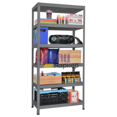 Метален стелаж HARD 180x100x40 см, до 130 кг на рафт  - сив