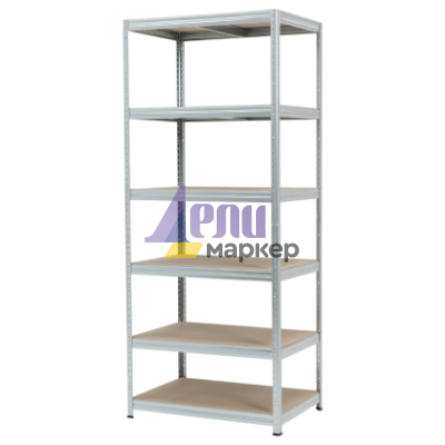 Метален стелаж STAR 213x90x60 см, до 250 кг на рафт - цинк