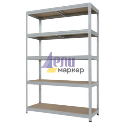 Метален стелаж STAR PL 213x120x60 см, до 250 кг на рафт - цинк