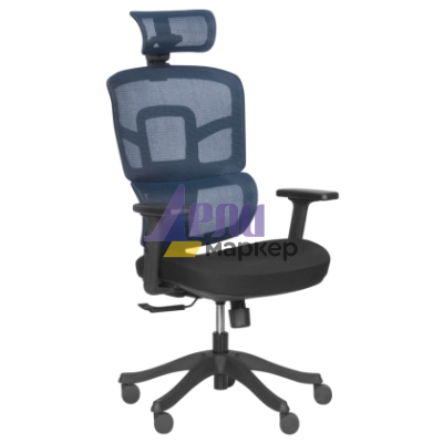 Ергономичен стол Carmen 7582 - син-черен