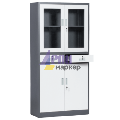 Метален шкаф Carmen CR-1247 Е L SAND - бял - графит