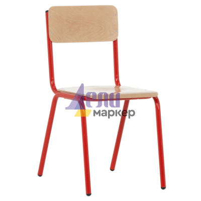 Посетителски стол TASK H - бук-червен