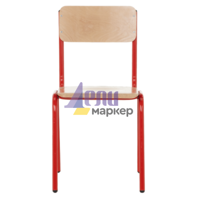 Посетителски стол TASK H - бук-червен