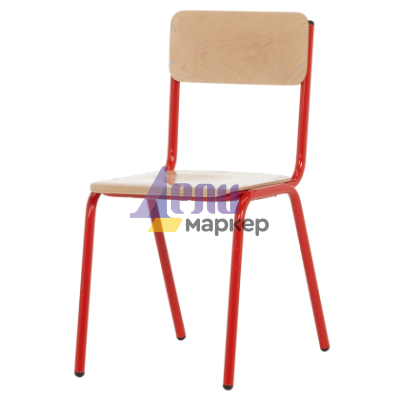 Посетителски стол TASK H - бук-червен